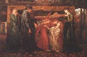 Dante Gabriel Rossetti Dantes Dream oil on canvas